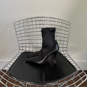 Céline Madame Boots in Black Leather